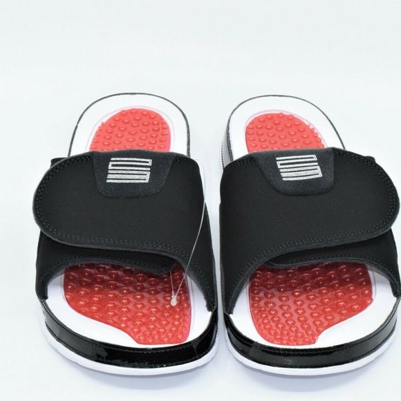 Nike Air Jordan Hydro XI Retro Bred Black Red Slide Sandal Men AA1336 006 - Picture 2 of 4